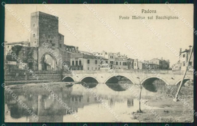 Padua City Bridge Molino Tram Postcard VK1165