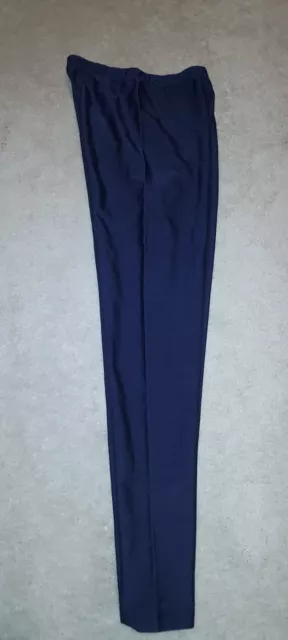 VTG 80's Navy Shiny Shimmer Lycra Spandex Leggings Hanes Her Way;M;EUC;Rare!