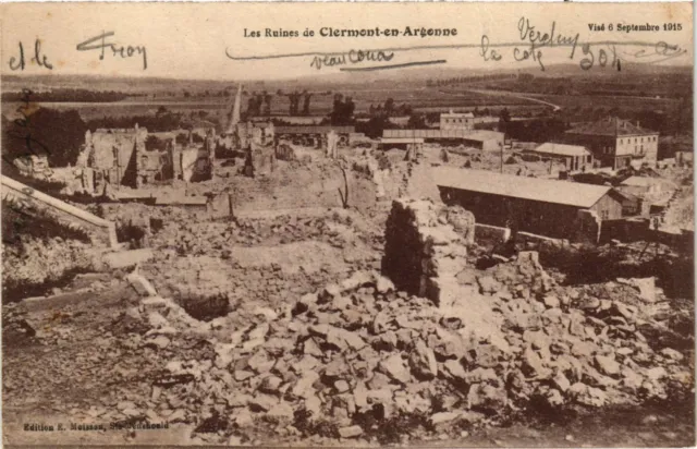 CPA AK Militaire Les Ruines de CLERMONT-en-ARGONNE (361836)
