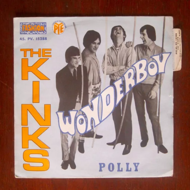 THE KINKS - Wonderboy / Polly RARE FRENCH 7" P/S 1967 MOD PSYCH GARAGE