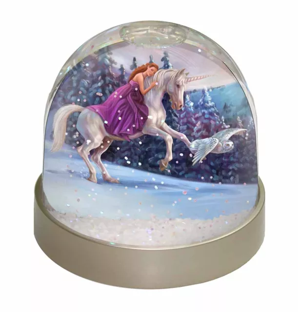 Unicorn, Owl & Fairy Photo Snow Globe Waterball, Girls Fantasy Gift UC-3GL