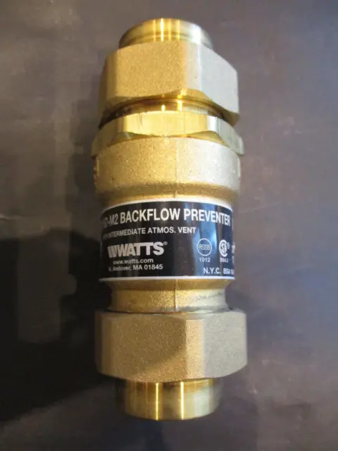 Watts 2/4" 9D-M2 Backflow Preventer with Atmospheric Vent.  USA FREE SHIPPING.