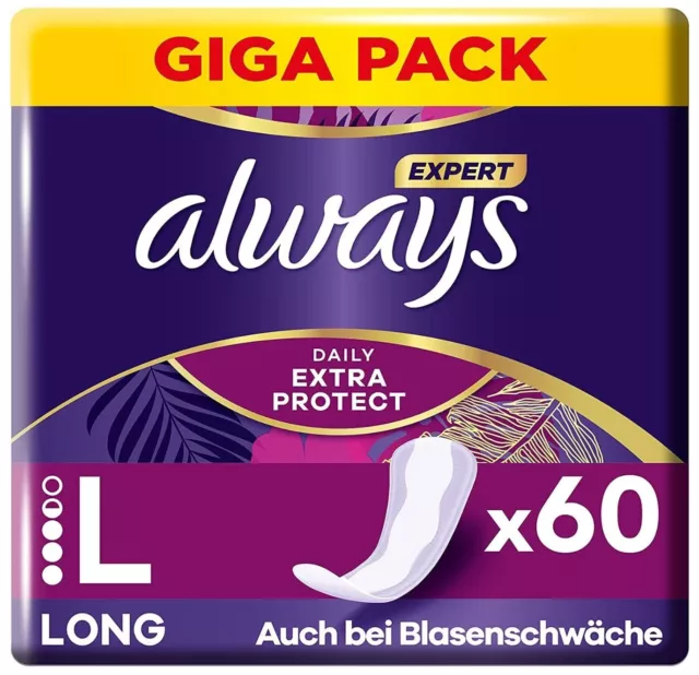 Always Profresh Slipeinlagen Damen Large (60 Binden), Giga Pack, Blasenschwäche