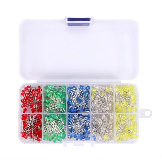 4X(3mm LED 500 Stk rot gruen gelb blau Leuchtdioden Z5G8)8)