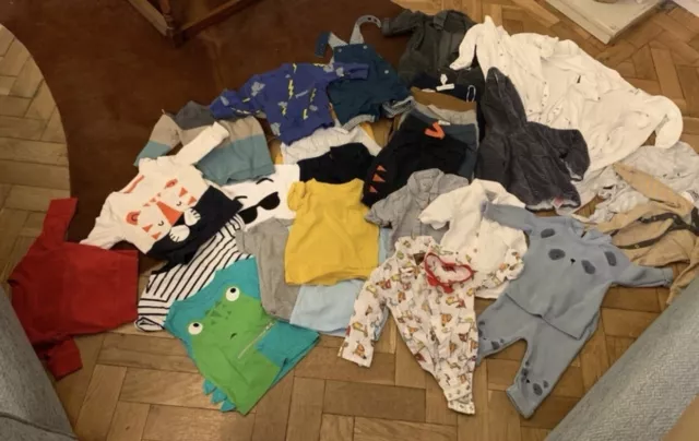 Large Bundle Of Baby Boy Clothes, 3-6 Months, Nice Brands And VGC