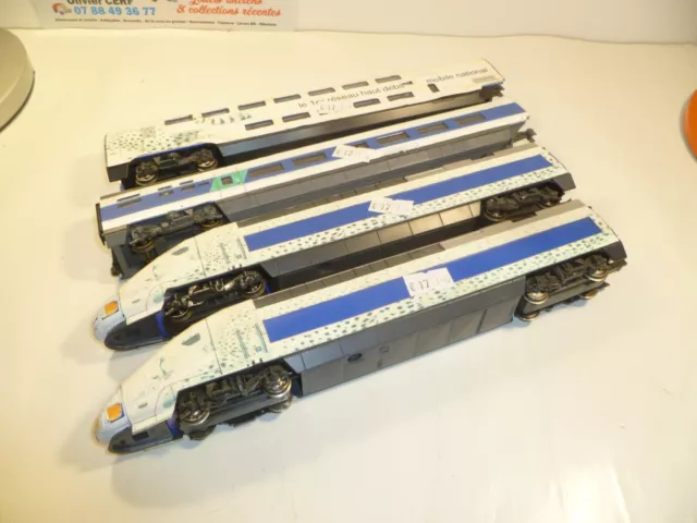 1/87  Tgv  Ho Lima Jouef Pour Pieces Ou Autre Non Testé Lot De 4