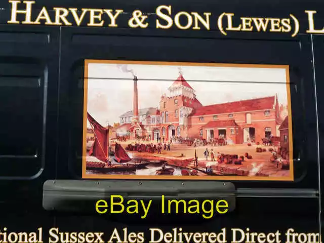 Photo 6x4 Harvey's brewery of old Winton A reproduction on the side of a  c2013