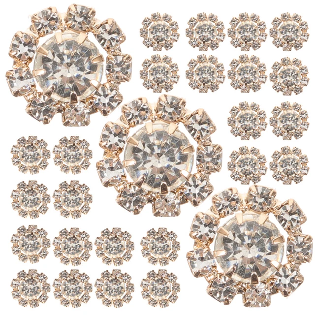 50 Stück Metallverzierungen, Strass-Charms, Kristall-Charms,
