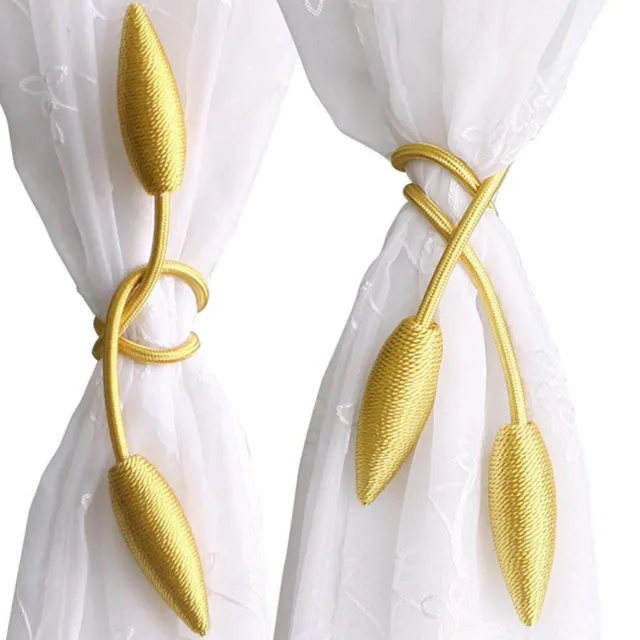 Beautiful Alloy Solid Curtain Holders Tieback Gold Set of 2 Pcs