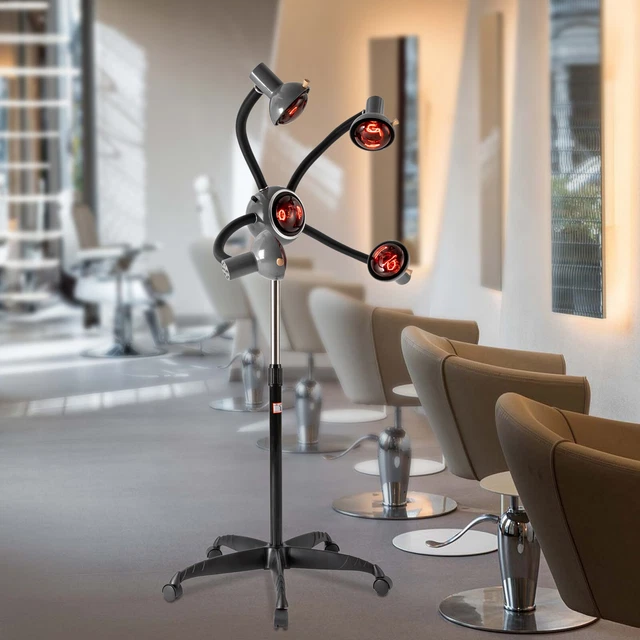 5 HEAD INFRARED Light Heat Therapy Red Lamp Salon Hair Perming Dyeing