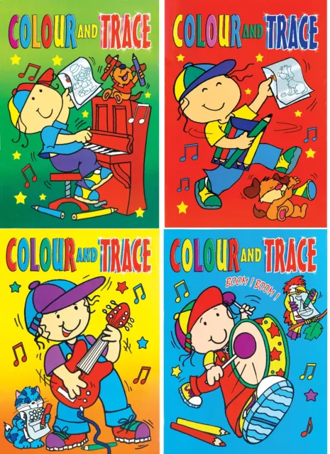 Para Colorear Y Traza Libro de Actividades A4 Talla Infantil Aprender A Sorteo