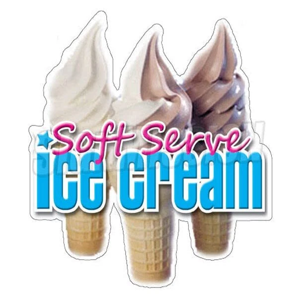 Soft Serve ICE Cream Concession Decal Stand Truck cart