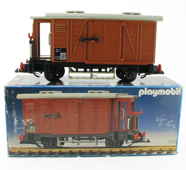 Playmobil 4105 Waggon brauner Eisenbahn Rungenanhänger mit OVP
