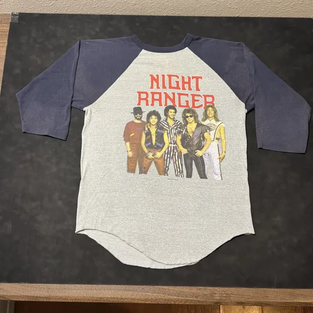 Night Ranger Vintage Shirt 80s Winterland Raglan Journey Dokken Boston Loverboy