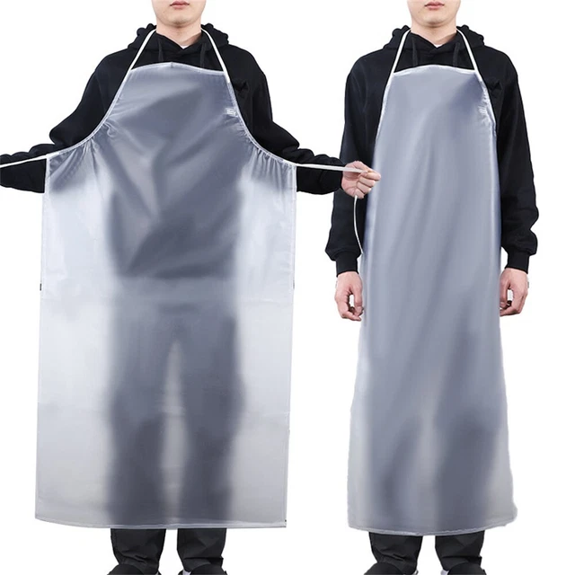Delantal PVC plástico bata limpieza impermeable trabajo cómodo industria