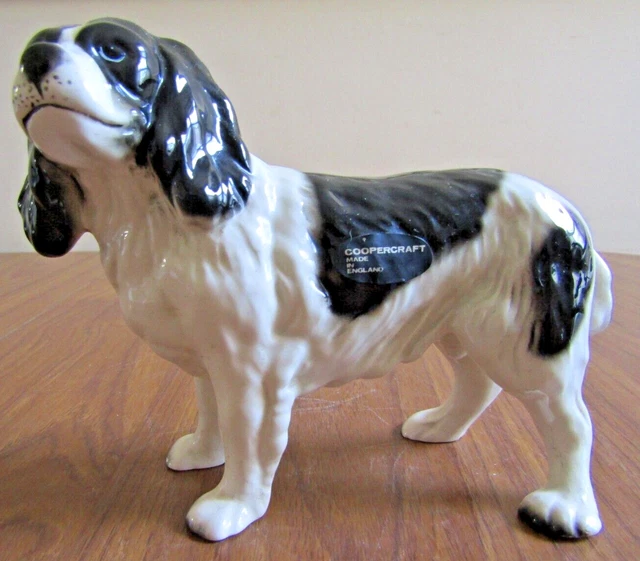 COOPERCRAFT, Vintage CAVALIER KING CHARLES SPANIEL model, 16x13cm, label, new UK