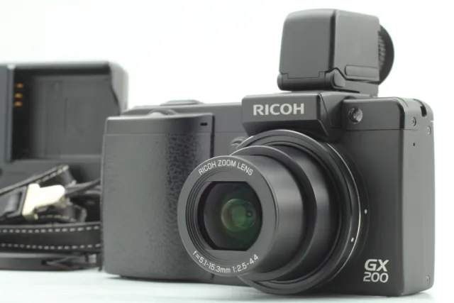 [Exc+++++] Ricoh GX200 Compact Digital Camera 12.1MP Black VF-1 Kit From JAPAN