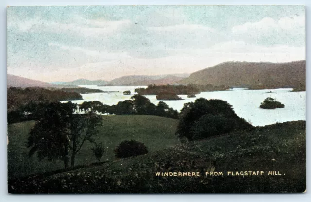 Postcard Windermere from Flagstaff Hill Lake District Cumbria