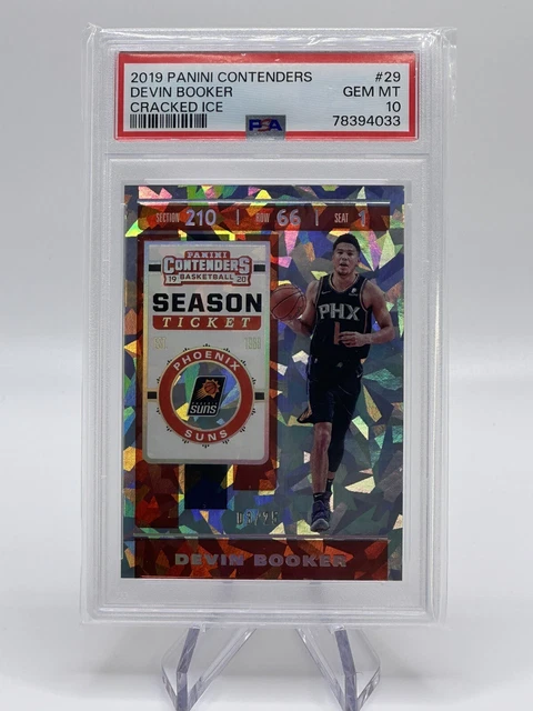 2019-20 Panini Contenders Devin Booker Cracked Ice Ticket /25 PSA 10 POP 2