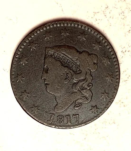 1817 13 Stars early Large Cent CORONET  - great eye appeal. Must Look!  [LGC8]