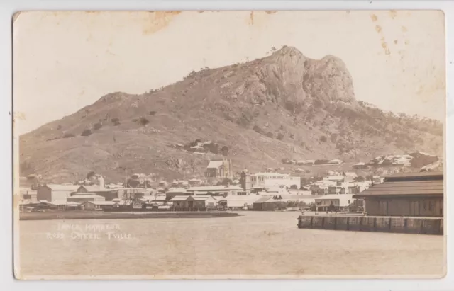 Queensland - Townsville, Ross Creek, Inner Harbour real photo postcard, 1900s