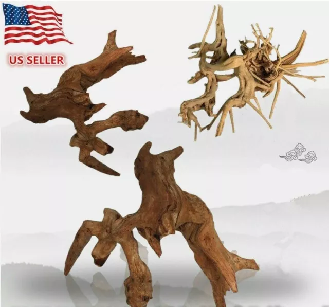 Natural Aquarium Driftwood Assorted Branches Reptile Ornament Fish Tank Decor