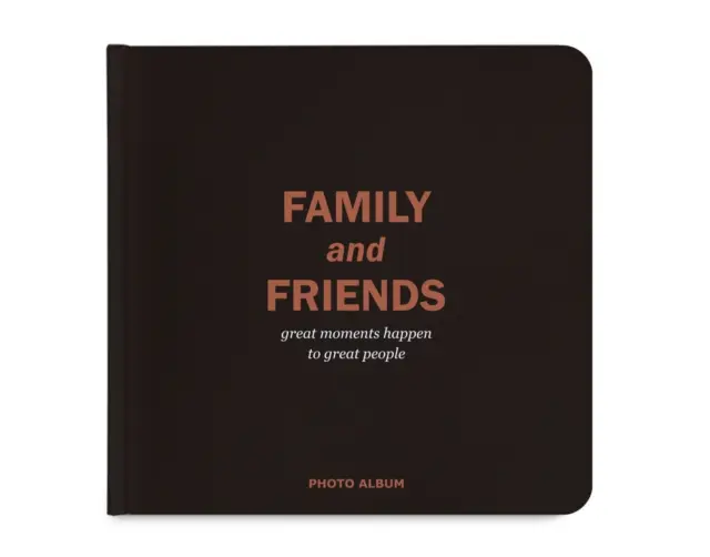 Álbum de fotos de diseño edición negra para familiares y amigos talla 22,5х22,5 cm