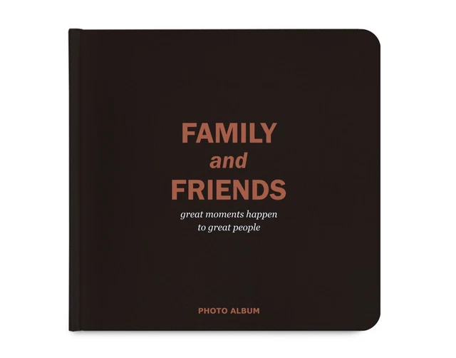 Álbum de fotos de diseño edición negra para familiares y amigos talla 22,5х22,5 cm
