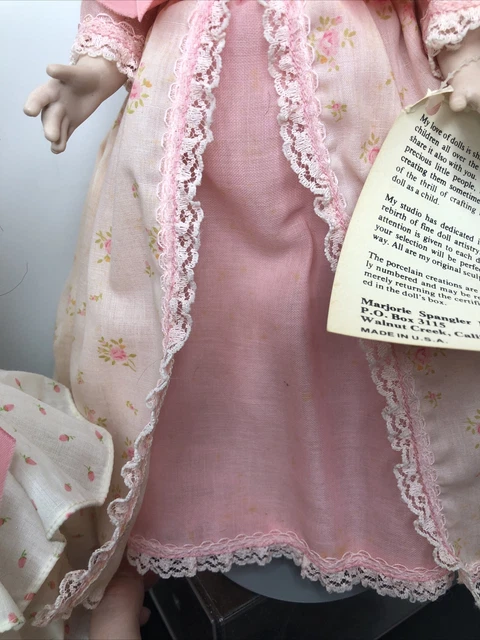 15” Pair Of Porcelain Marjorie Spangler Dolls Genevieve & Samantha Set Of 2 #O 5