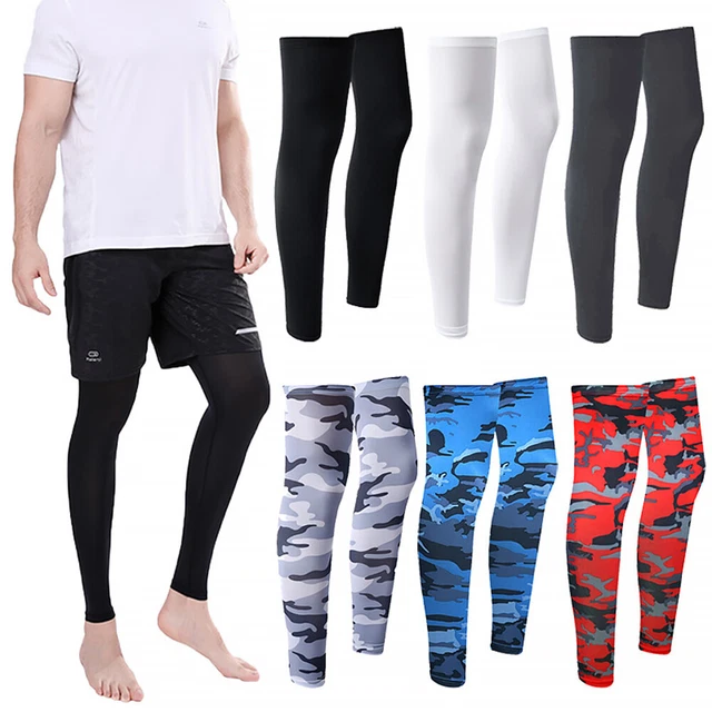 Couvre-Jambes Rafraîchissants Noirs Lot De 2 - Soie Glacée Anti-UV - Pour Cyclisme, Course à Pied, Randonnée