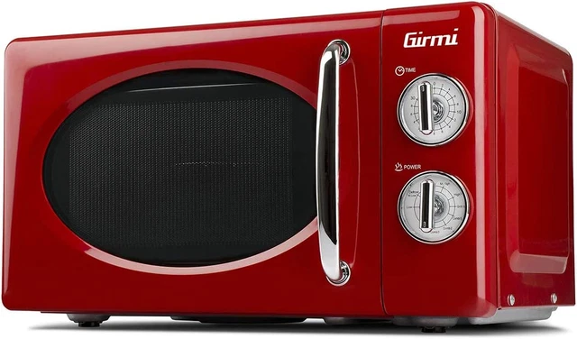 Girmi Fm21 Four Micro Onde Combiné, Ancien Concevoir, 20 Litres, Rouge