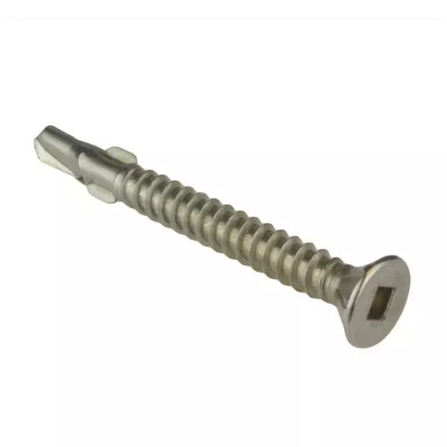 10g (4.8mm) COUNTERSUNK WING SQUARE METAL Self Drilling Screw Stainless G410