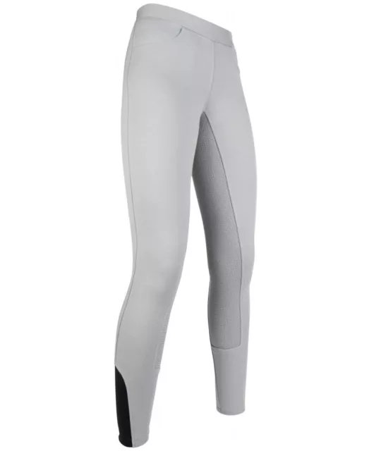 Leggings da equitazione con interno gamba in silicone per donna modello YVI HKM