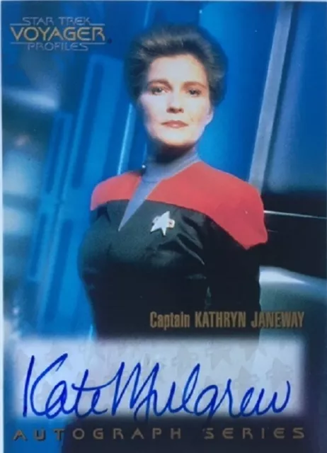 Kate Mulgrew Autograph A1 as Captain Janeway, Star Trek Voyager Profiles