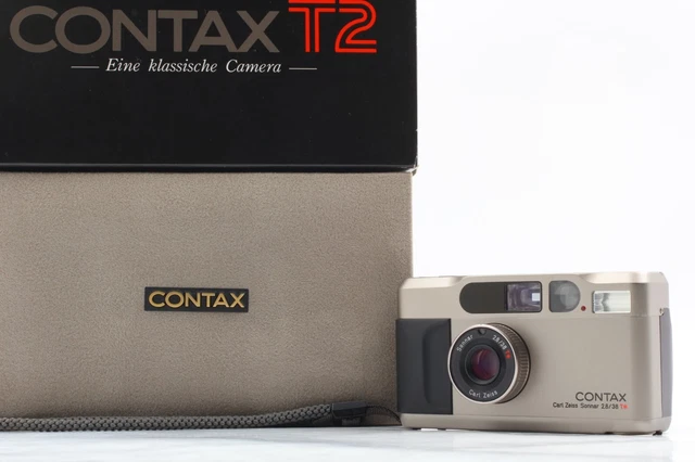 READ! [ Near MINT+++ ] Contax T2 Titan 35mm Point & Shoot Film Camera From JAPAN