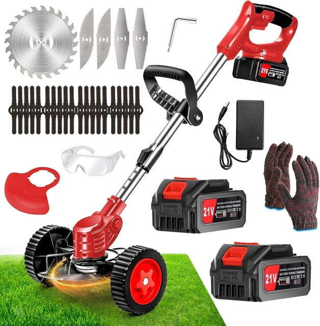 Decespugliatore Elettrico A Batteria 24V 4 In 1 - Leggero, Regolabile, Con Lama E Testa Girevole, Perfetto Per Giardini E Prati