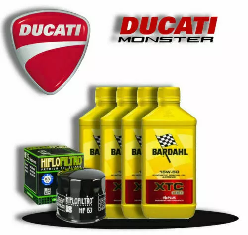 Ducati 998 Monster S4R Testastretta - S 2007 Tagliando Bardahl 15W50 Filtro Olio