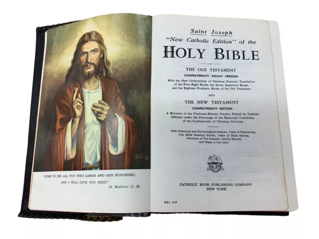 Saint Joseph New Catholic Edition Holy Bible 1962 Leather Cover FREE POST