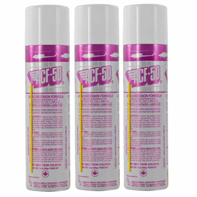 3 x ACF-50 Korrosionsschutz Motorrad Fahrrad Rostschutz Block Spray