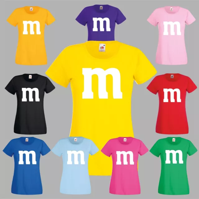 M&M Kostüm Gruppenkostüm 2024 Paarkostüm für MM Fans Fasching Karneval T-Shirt