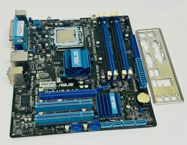 ASUS P5G41C-M LX REV. 1.00G Socket 775 DDR2-DDR3 Motherboard with I/O ...
