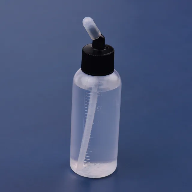 10 piezas Botella de aerógrafo 65CC Almacenamiento resistente Aerógrafo Botella de plástico resistente al óxido