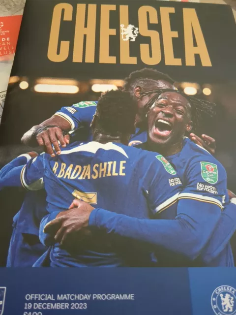 OFFICIAL PROGRAMME CARABAO CUP QUARTER FINAL CHELSEA v NEWCASTLE UTD 19/12/2023