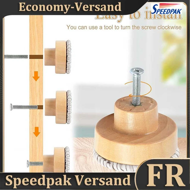 4pcs Cabinet Handle Rattan Wooden Wardrobe Knob Dresser Pulls Furniture Hardware