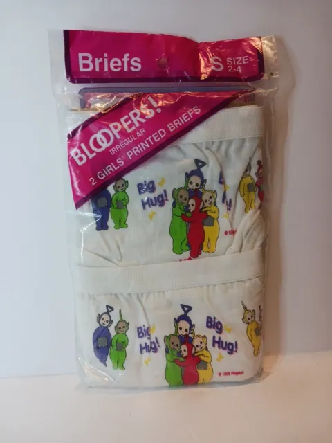 ⭐️ Rare 1996 VTG Nos Teletubbies Bloopers Girls Briefs Underwear Small  2ct (A11