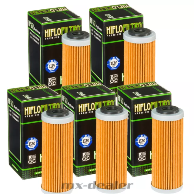 5x Hiflo Ölfilter KTM HF652 HF 652 SX SXF EXC 125 250 350 450 Motocross Enduro