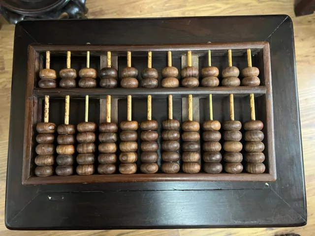 Huanghuali Wooden Abacus 海南黄花梨 Lotus Flower Brand 77 Beads