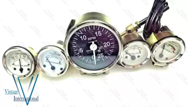 Allis Chalmers Tractor 170 175 180 185 90 200 210 + TachoTemp Fuel Gauge Amp @Vi