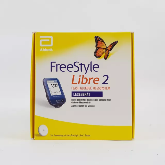 Abbott FreeStyle Libre 2 Lesegerät Sensor Free Style New Reader Blutzucker OVP