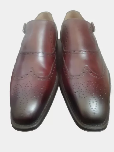 Magnanni Alava Single Monkstrap/Wingtip Dress Shoes BROWN Patina Mens Sz.11 NWOB 3